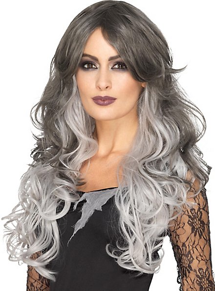 Parrucca di capelli sintetici Ombré Hair grigio