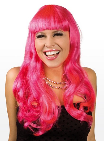 Parrucca lunga rosa