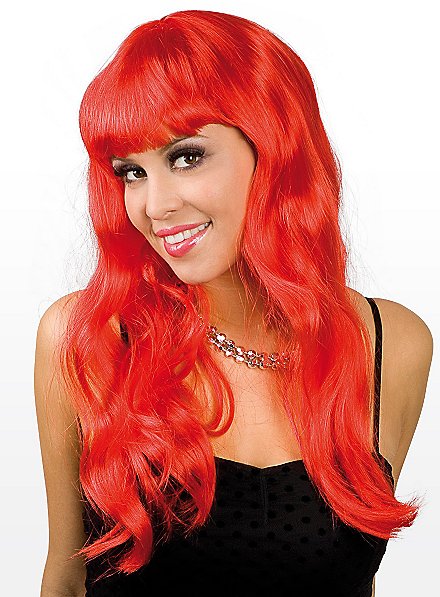 Parrucca rossa a capelli lunghi