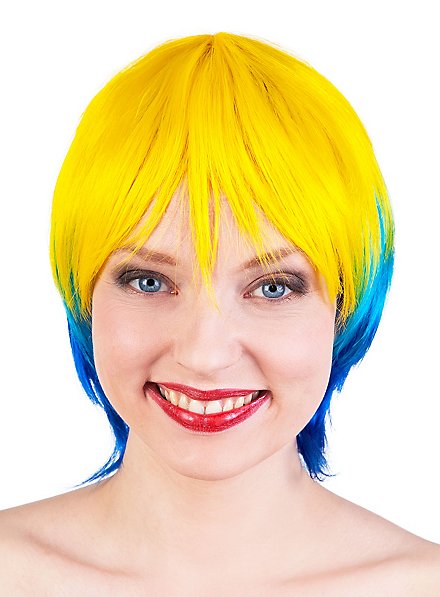 Party Girl blue-yellow wig