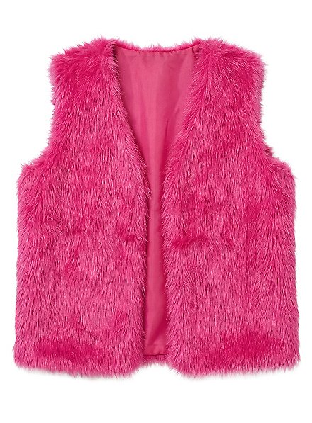 Pelsvest i pink