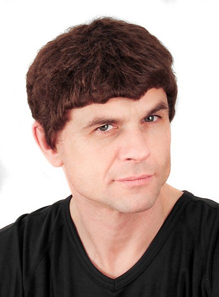 Peluca Corte César Pelo Corto Marrón