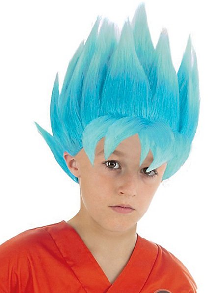 Peluca Son Goku Super Saiyajin Para Niños Azul