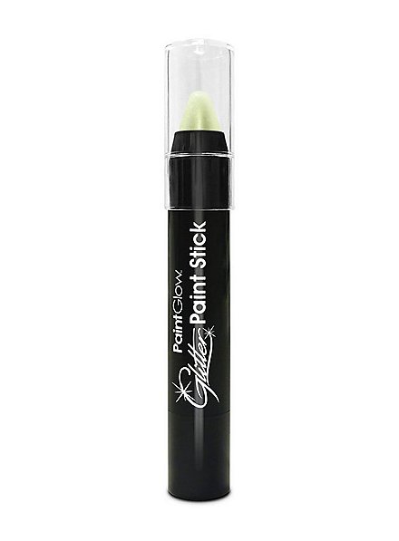 Penna per pittura facciale glitterata bianca