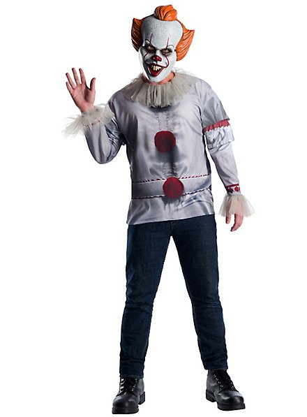 Pennywise 2019 costume top with mask - maskworld.com