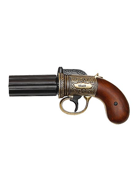 Pepperbox Revolver Replica Weapon - maskworld.com