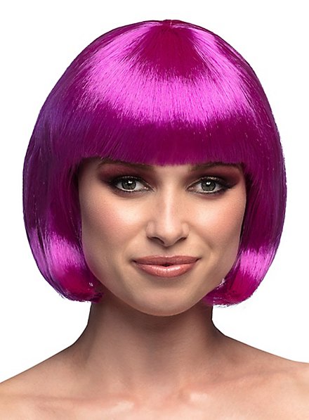 Perruque coupe au carré violette