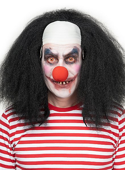 Perruque de clown de l'horreur noire