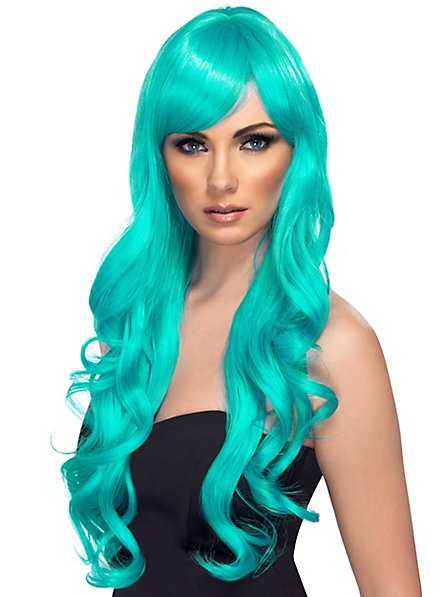 Perruque Desire cheveux longs turquoise