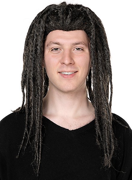 Perruque noire avec dreadlocks