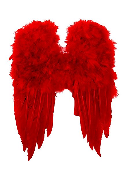 Petites ailes en plumes rouges