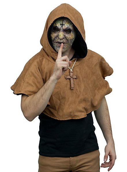 Petrified monk costume set with reversible cape