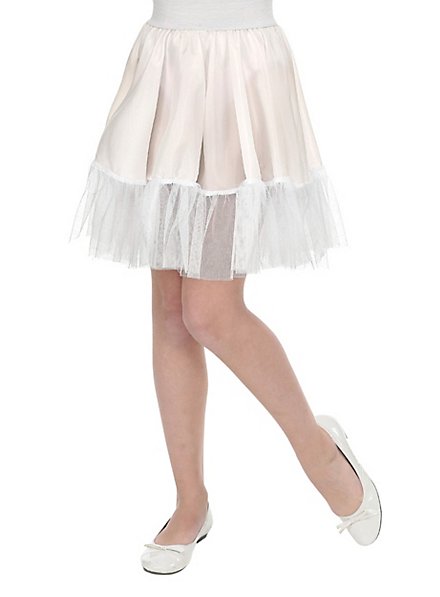 Petticoat für Kinder lang weiß