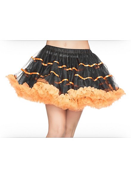 Petticoat kurz schwarz-orange 