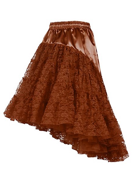 Petticoat mit Schleppe braun