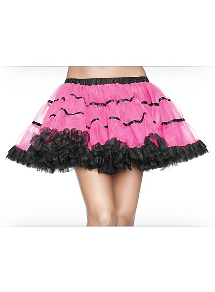 Petticoat short black & pink 
