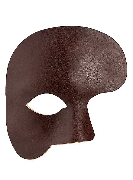 Phantom braun Venezianische Ledermaske