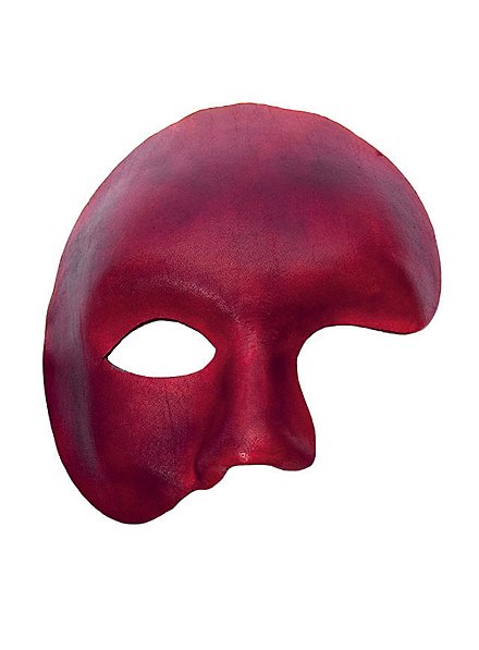 Phantom red Venetian leather mask