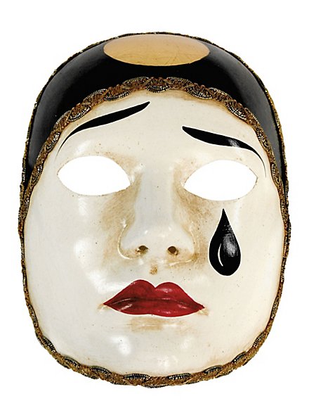 Pierrot normale bianco - Venetian Mask