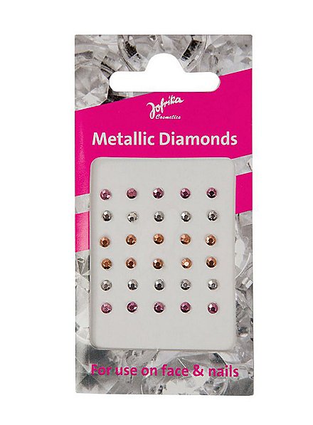 Pietre scintillanti per il viso da attaccare metalliche