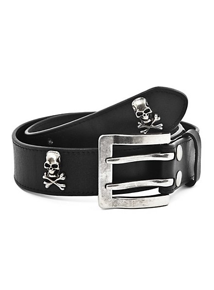 Jolly Roger Pirate Skull Bones 1-1/4" x 54" Nylon Web Belt Cut To Fit 4284 