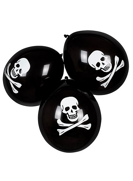 Pirate flag balloons 6 pieces