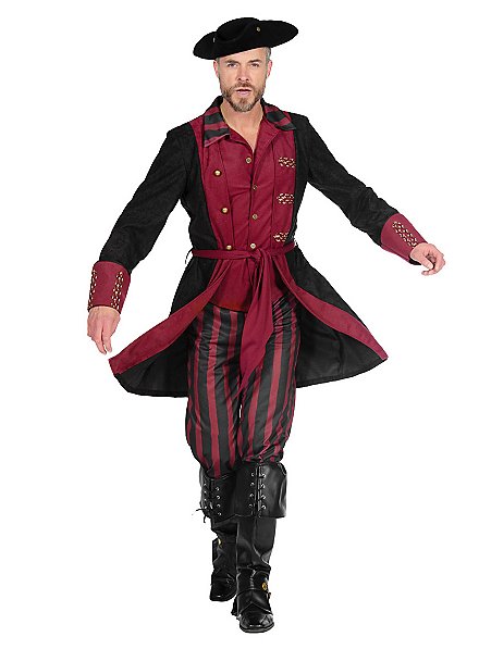 Pirate Outfit Wine Red For Men - Maskworld.com