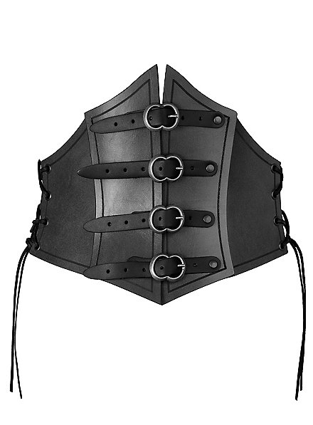 Pirate Queen Leather Corset black 