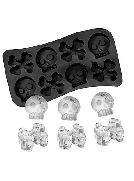 Pirate skull silicone mould for ice cubes and for baking 8-grid