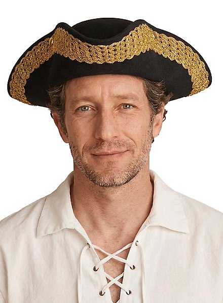 Piraten Dreispitz schwarz 