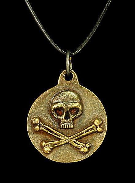 Piraten Totenkopf Medaillon 