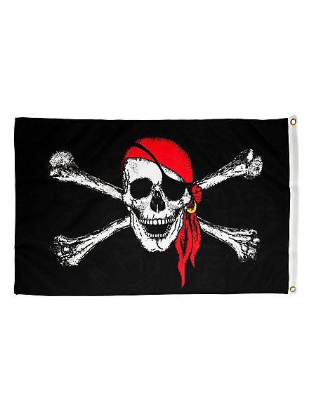 Piratenflagge mit Kopftuch klein 