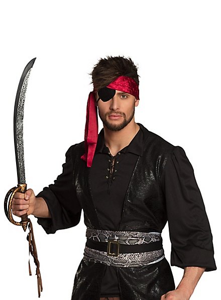Säbel u Augenklappe zum Piraten Kostüm Set Pirat inkl 