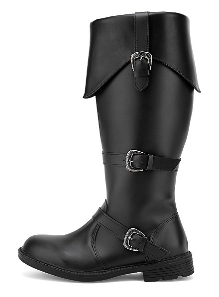 Piratenstiefel Deluxe Herren schwarz 