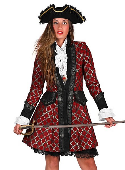 Piratfrakke til damer med netmønster