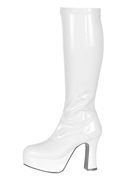 Platform Boots with Zipper white 