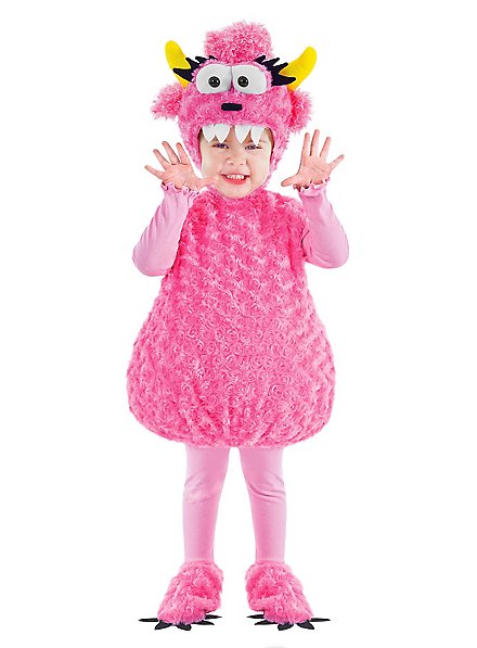 Plush Monster pink children costume