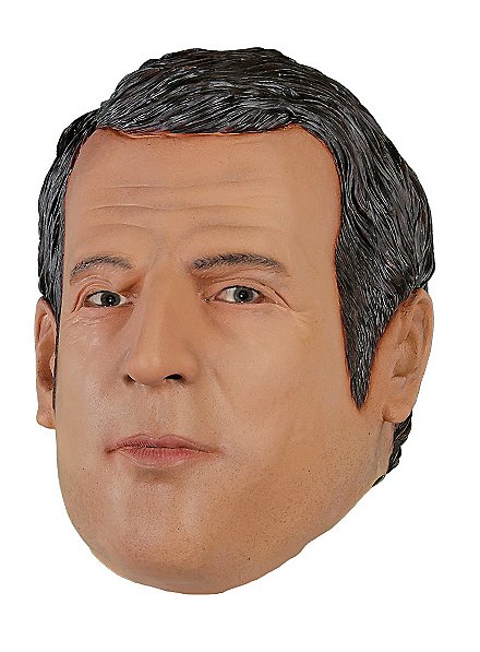 Präsident Macron Politikermaske