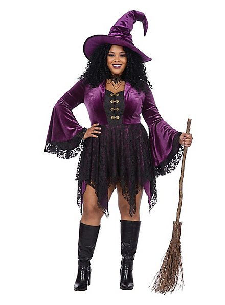 purple witch dress women's Deluxe Hooded Robe Plus Size Costume (Purple)