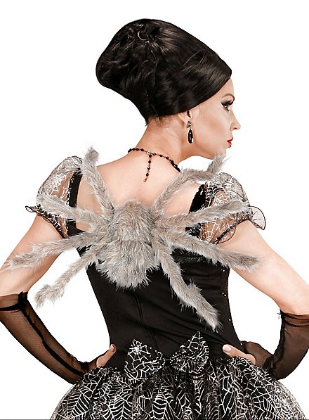 Ragno gigante da appendere al collo grigio