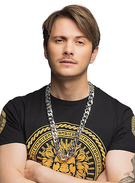Sliver Chain Rapper Rapper Necklace in Silver - maskworld.com