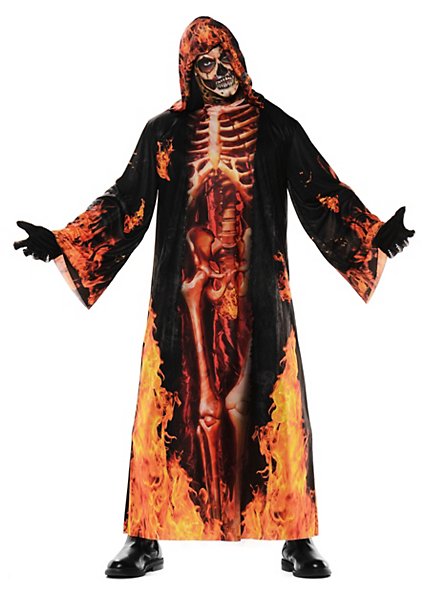 Realistic Burning Skeleton One-Piece Costume