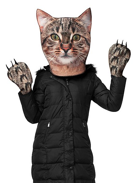 Realistische Katze Accessoire Set