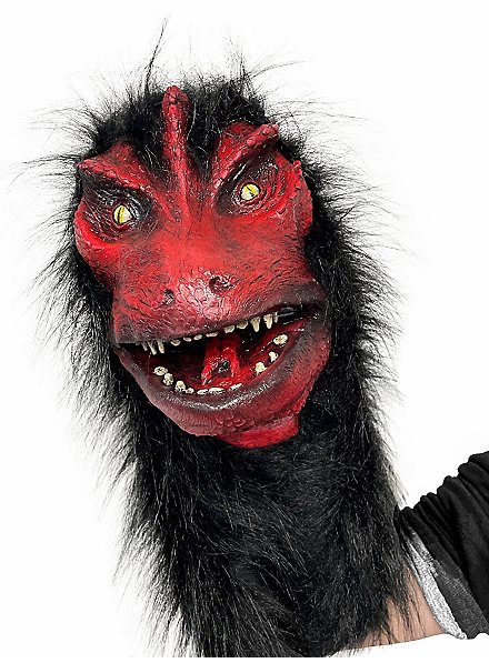 Red fur monster hand puppet