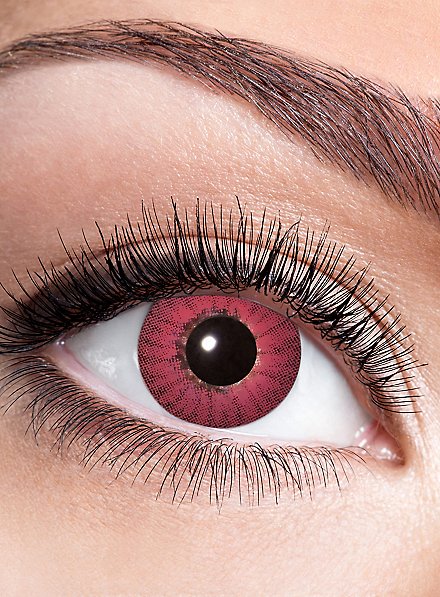 Red iris contact lens with diopters
