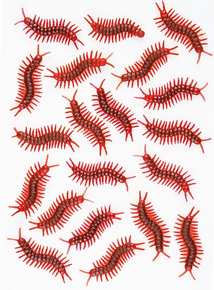 Reddish centipede Halloween decoration 20 pieces