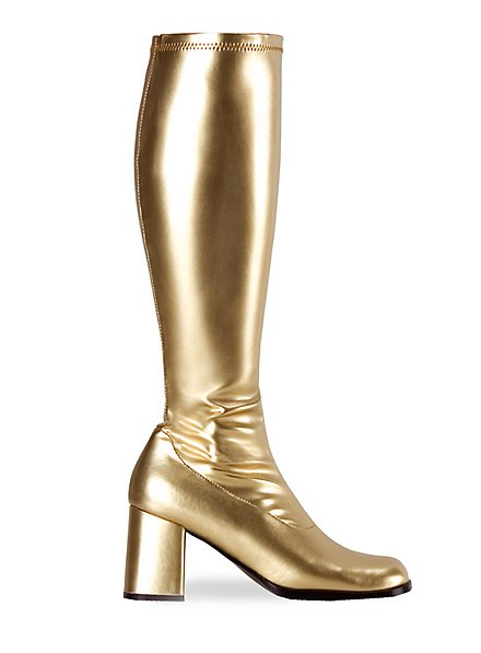 Retro Boots Synthetic Leather gold 