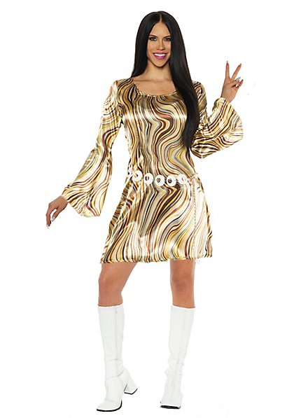 Robe Des Années 70 Caramel-crème - Maskworld.com