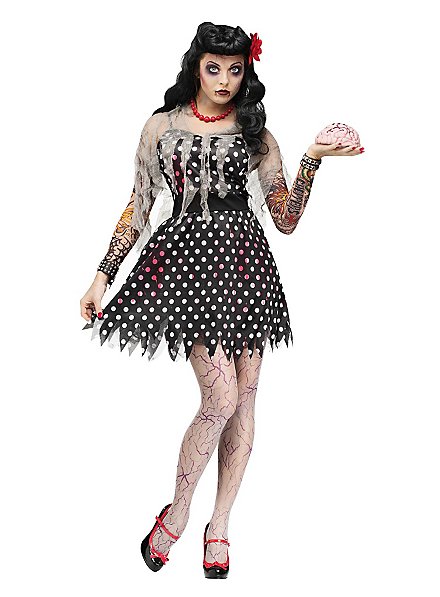 Rockabilly Zombie Girl Costume