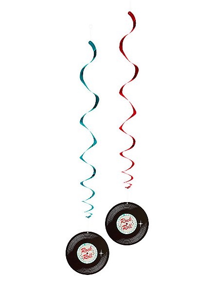 Rock'n'Roll decoration spirals 2 pieces